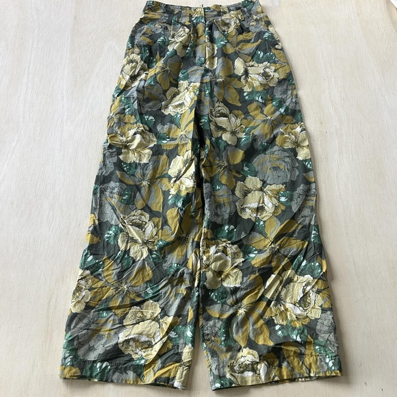 Laurèl Pants - Vintage Laurèl Pants Womens 29 Multicolor Floral Twill Relaxed Lightweight